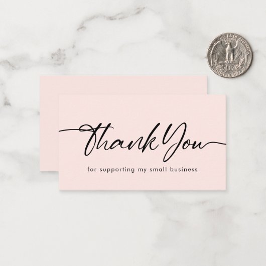 赤面は私の小規模企業をサポートしてくれてありがとう ノートカード (正面/裏面インサイチュ)