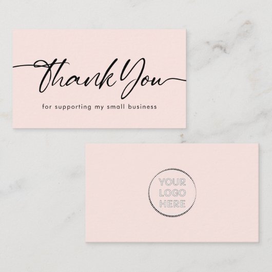 赤面は私の小規模企業をサポートしてくれてありがとう ノートカード (正面/裏面)