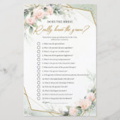 赤面は花嫁が本当に新郎のゲームを知っている (正面)