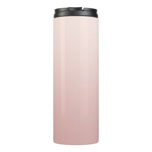 赤面ほこりっぽいピンクグラデーションのエレガント署名 タンブラー (裏面)