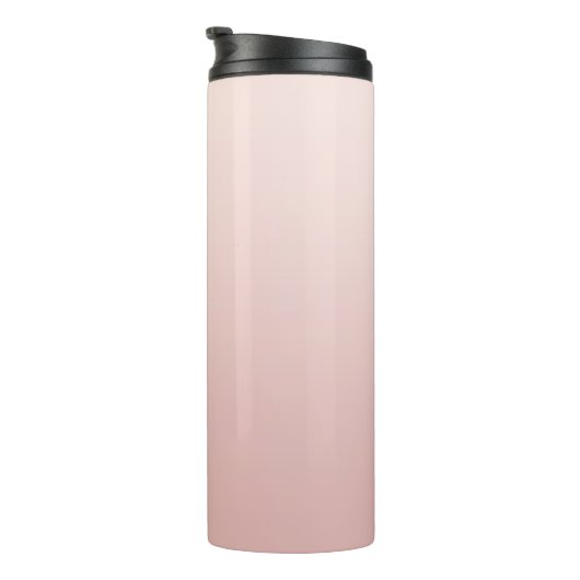 赤面ほこりっぽいピンクグラデーションのエレガント署名 タンブラー (回転右)