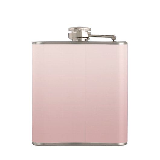 赤面ほこりっぽいピンクグラデーションのエレガント署名 フラスク (裏面)