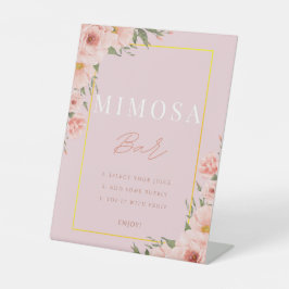 赤面ほこりっぽいピンクフローラミモサバーシャワーサイン 台座サイン