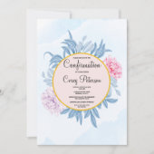 赤面ほこりっぽい青い水の色の多肉性確認 招待状 (正面)