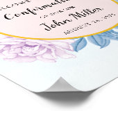 赤面ほこりっぽい青い水の色の確認へようこそ ポスター (角)