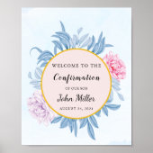 赤面ほこりっぽい青い水の色の確認へようこそ ポスター (正面)