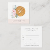 赤面まなボードフローラギフト券 スクエア名刺 (正面/裏面)