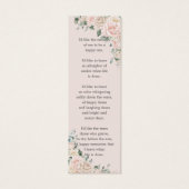 赤面アイボリーフローラ写真葬儀記念しおり (裏面)