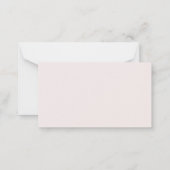 赤面アイボリー結婚フローラの願い井戸 ノートカード (裏面)