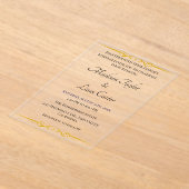 赤面アクリル結婚式招待状シンプル アクリル招待状 (レイダウン)