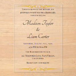 赤面アクリル結婚式招待状シンプル アクリル招待状