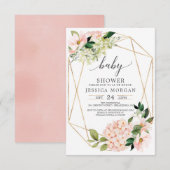 赤面アジサイベビーシャワー招待状 招待状 (正面/裏面)