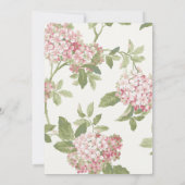 赤面アジサイ写真の結婚式を保存する日付カード サンキューカード (裏面)