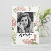 赤面アジサイ写真卒業カード サンキューカード (スタンド正面)