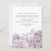 赤面アジサイ・バプテスマ 招待状 (裏面)