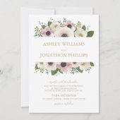 赤面アネモンブーケ結婚式招待状 招待状 (正面)