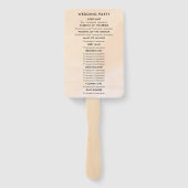 赤面アプリコット結婚式 プログラムファンソフトピーチ ハンドファン (裏面)