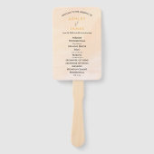 赤面アプリコット結婚式 プログラムファンソフトピーチ ハンドファン (正面)