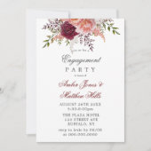 赤面アンドブルゴーニュプオーニー婚約パーティ 招待状 (正面)