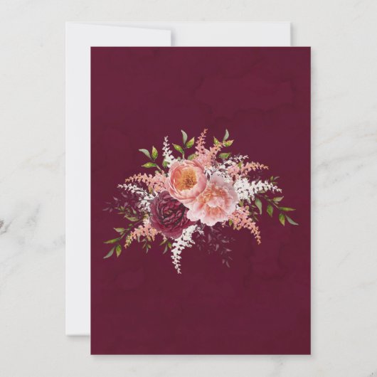 赤面アンドブルゴーニュプオーニー婚約パーティ 招待状 (裏面)