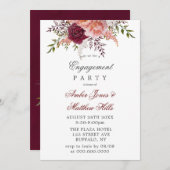赤面アンドブルゴーニュプオーニー婚約パーティ 招待状 (正面/裏面)
