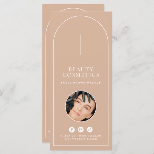 赤面アーチメイクアップ美しいのビジネス価格表 (正面/裏面)