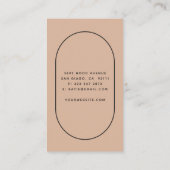 赤面アーチラッシュ美しいミニマリストカスタマイズ可能   名刺 (裏面)