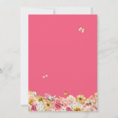 赤面イエローエレガントフローラブッテフライキンセアニェラ 招待状 (裏面)