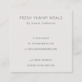 赤面ウィスクヘラフローラ器ありがとう スクエア名刺 (裏面)