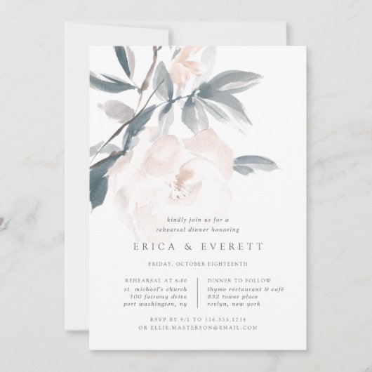 赤面ウィスパーリハーサルディナー招待状 招待状 (正面)