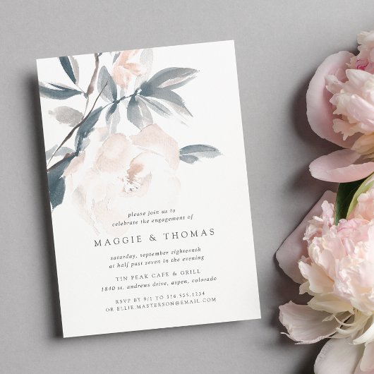 赤面ウィスパー婚約パーティ招待状 招待状