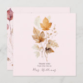 赤面ウィスパー秋ブライダルシャワー感謝していII 招待状 (正面/裏面)