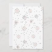 赤面ウィンターウッドランド1歳の誕生日 招待状 (裏面)