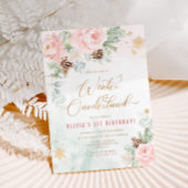 赤面ウィンターオネダーランド1歳の誕生日 招待状