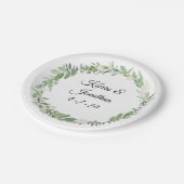 赤面ウェディングシャワープレート ペーパープレート (アングル)