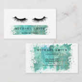 赤面ウォーターカラーアイラッシュサービス 名刺 (正面/裏面)