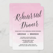 赤面ウォーターカラーグラデーションリハーサルディナー招待状 招待状 (正面/裏面)