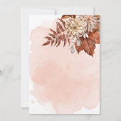赤面ウォーターカラー秋モダンブライダルブランチ 招待状 (裏面)