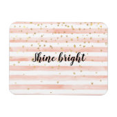 赤面ウォーターストライプカラー金ゴールドスターシャイン マグネット (横)