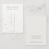 赤面ウォーター紙吹雪ヘアクリップ表示 名刺 (正面/裏面)