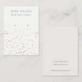 赤面ウオータカラー紙吹雪イヤリングネックレス 名刺 (正面/裏面)