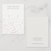 赤面ウオータカラー紙吹雪スタッドイヤリングディスプレイ 名刺 (正面/裏面)