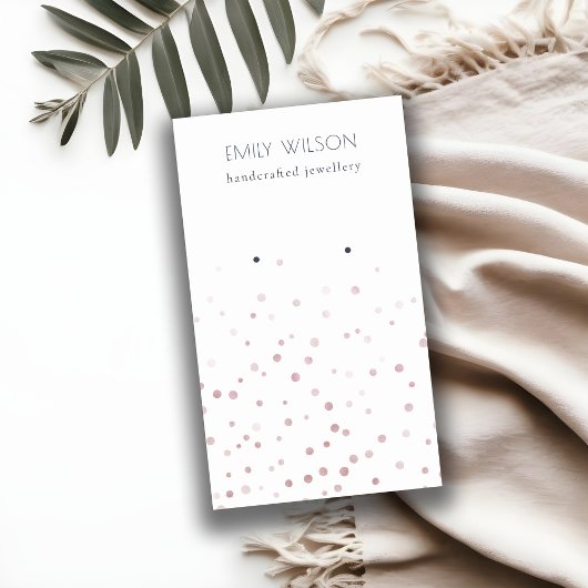 赤面ウオータカラー紙吹雪スタッドイヤリングディスプレイ 名刺