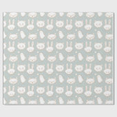 赤面ウッドランドの生き物模様 | ラッピングペーパー (フラット)