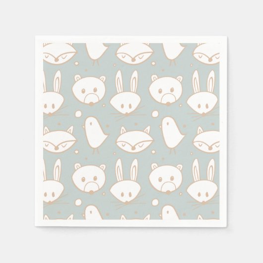 赤面ウッドランドクリーチャー | 紙ナプキン スタンダードカクテルナプキン (正面)