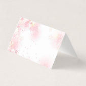 赤面ウッドランドベビーガール折り畳みサンキューカード (裏面)