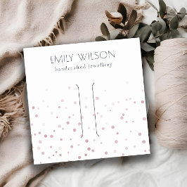 赤面ウータカラー紙吹雪ボウヘアクリップディスプレイ スクエア名刺