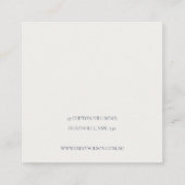 赤面ウータカラー紙吹雪ボウヘアクリップディスプレイ スクエア名刺 (裏面)