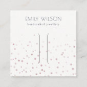 赤面ウータカラー紙吹雪ボウヘアクリップディスプレイ スクエア名刺 (正面)