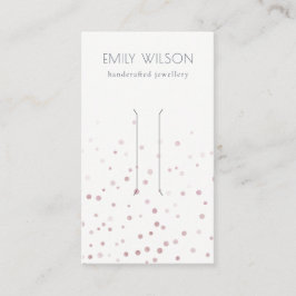 赤面ウータカラー紙吹雪ボウヘアクリップディスプレイ 名刺